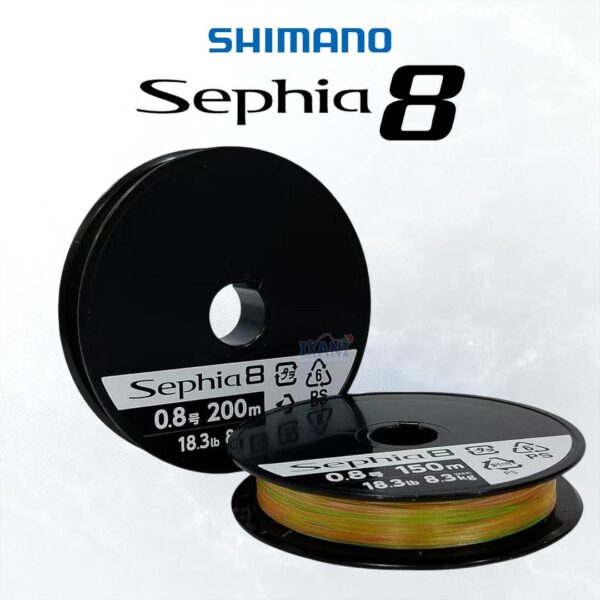 SHIMANO SEPHIA 8 TALI PANCING CANDAT SOTONG EGING FISHING PE LINE 150M 200M IZANAS MULTI COLOUR - Image 5