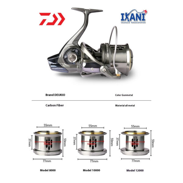 DEUKIO MF SPINNIGN FISHING SURF Reel MESIN PANCING PANTAI 20KG Heavy Duty LONG CASE BALING JAUH - Image 7