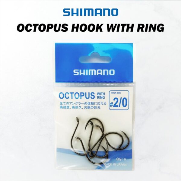 SHIMANO OCTOPUS HOOK WITH RING (🇯🇵 Made In Japan) FISHING HOOK MATA KAIL PANCING IKAN BOTTOM - Image 3