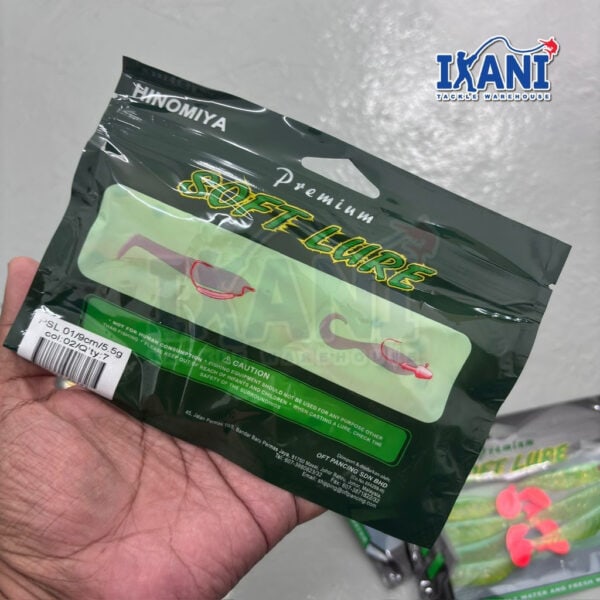 HINOMIYA PSL01 FISHING SOFTPLASTIC 8cm 2.7/ 9cm 5.5g LURE Bait gewang umpan Tiruan SP casting - Image 2