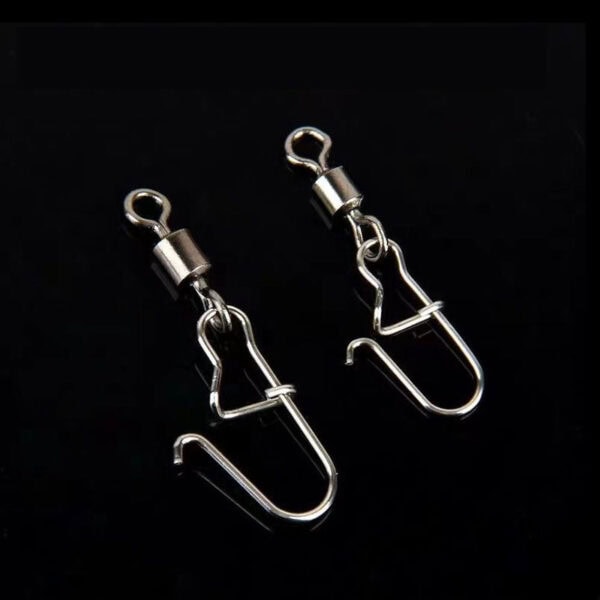 FRESTI SWIVEL 888 FISHING SWIVEL SNAP PIN ROLLING MANCING KEKILI BLACK NIKKEL JIGGING CASTING BOTTOM - Image 4