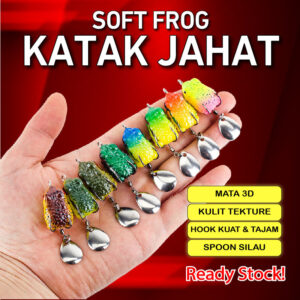 Hermes Soft Frog Umpan KATAK JAHAT Casting Ikan Haruan Toman Bujuk Snakehead fishing lure umpan tiruan