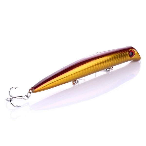 FRESTI POPPER FLAME TREVALLY 12.6CM 16G Gewang permukaan air Rattle Sound Fishing lure bait - Image 2