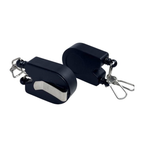 FRESTI DUOLOCK PULLER 58CM Double Clip & Wire Tarik Auto RETRACTABLE KEY RING BUCKLE BADGE HOLDER - Image 4