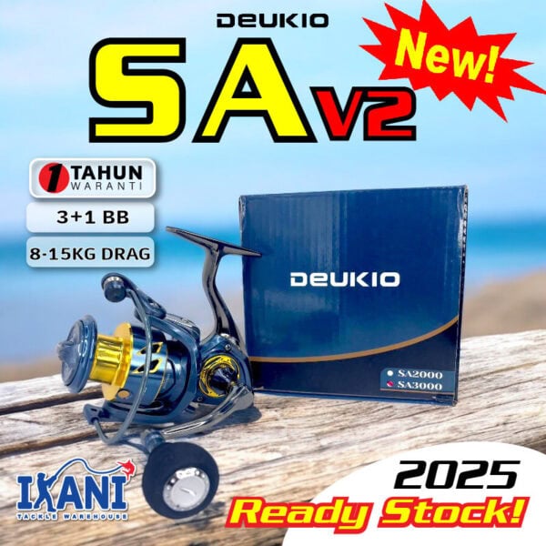DEUKIO SA V2 2025 FULL METAL SPINNING REEL Mesin pancing  SAIZ 2000 3000 4000 5000 6000 7000