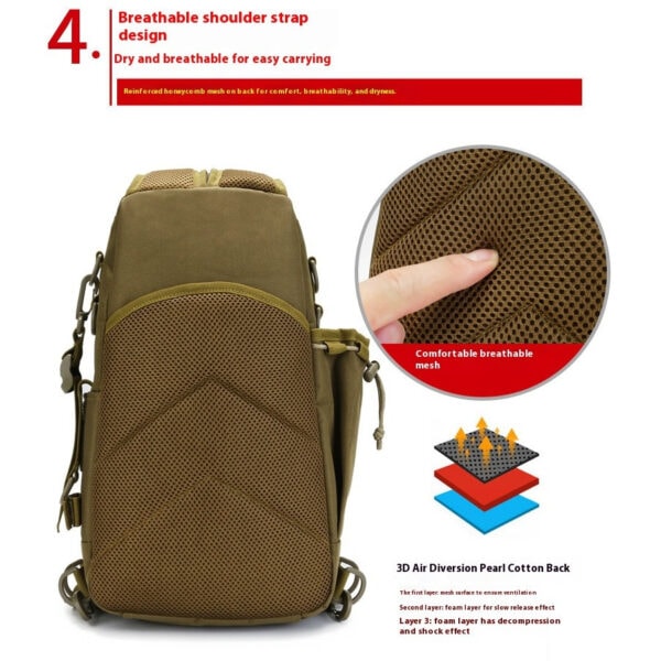 FRESTI FISHING BEG 1920 MULFUNCTION TACTICAL BACKPACK SLING BAG OUTDOOR HIKING TRAVEL - Image 2