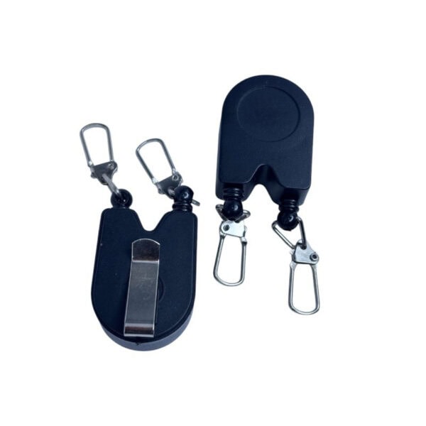 FRESTI DUOLOCK PULLER 58CM Double Clip & Wire Tarik Auto RETRACTABLE KEY RING BUCKLE BADGE HOLDER - Image 5