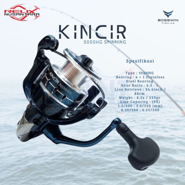 Relix Nusantara KINCIR Spinning fishing Reel 1000 1000HG D1000HG 3000HG mesin pancing UL ultralight - Image 2