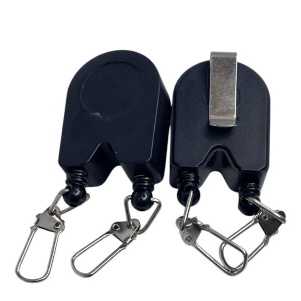 FRESTI DUOLOCK PULLER 58CM Double Clip & Wire Tarik Auto RETRACTABLE KEY RING BUCKLE BADGE HOLDER - Image 3