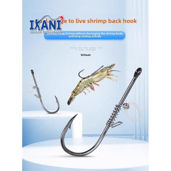 FRESTI Hook Udang Hidup 10 pc Anti-Rosak Life Shrimp prown hook Holder High-carbon Steel live bait - Image 9