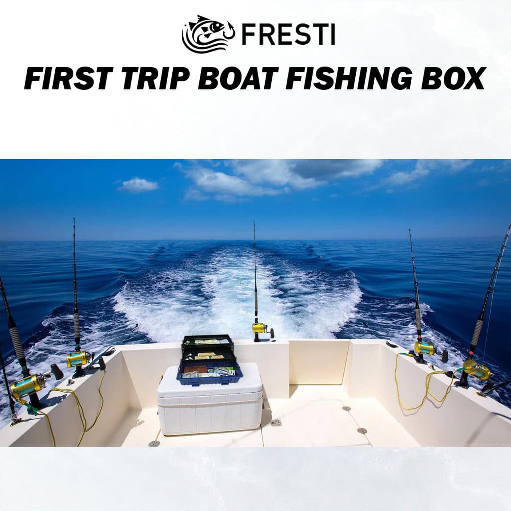 FRESTI BOAT TRIP TACKLE BOX BEGINNER STARTER PACK COMBO ALL IN 1 FISHING TAKE AND GO PANCING BOAT - Image 8