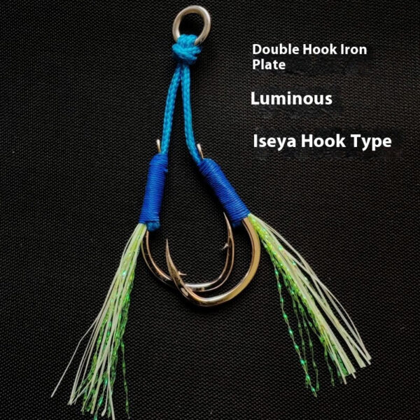 FRESTI Double Blue Assist Hook fishing Luminous grow in dark mata kail fast jig slow microjig - Image 7