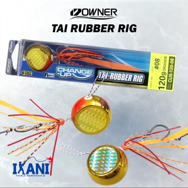 OWNER CHANGE UP TAI RUBBER RIG CULTIVA HOOK SKIRT SLOW JIG TAIRABA GEWANG KURITA FISHING LURE BAIT