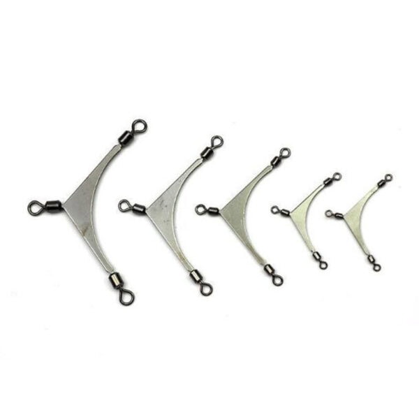 FRESTI 3 WAY SWIVEL FISHING CONNECTOR 3 PCS  ANTI TANGLE ROLLING POLE PERAMBUT TANDUK LEADER SPLITTER - Image 2