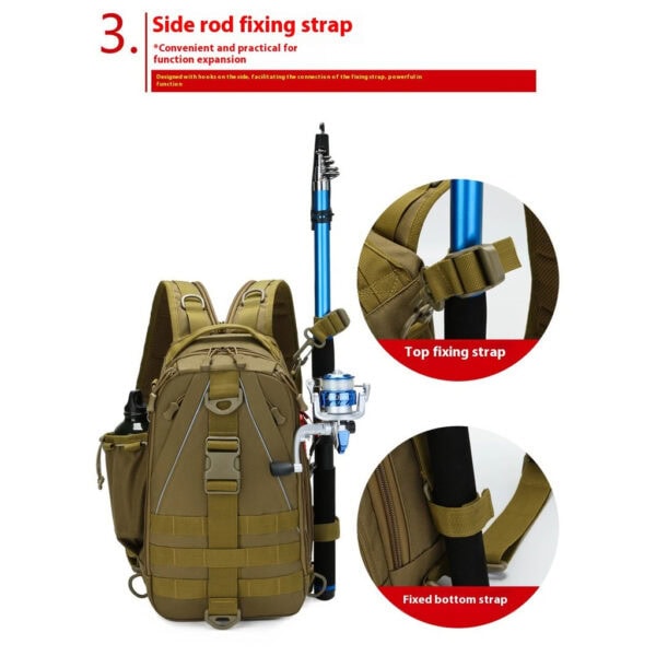FRESTI FISHING BEG 1920 MULFUNCTION TACTICAL BACKPACK SLING BAG OUTDOOR HIKING TRAVEL - Image 3
