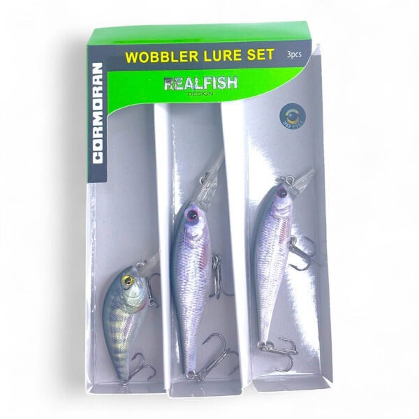 CORMORAN WOBBLER 3 PCS REEL FISH DESIGN FISHING LURE SET CASTING SET UMPAN TIRUAN GEWANG MANCING - Image 8