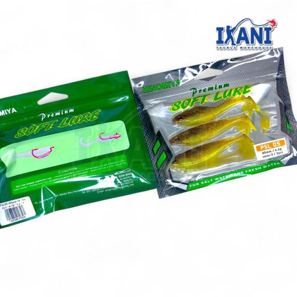 HINOMIYA PSL05 FISHING SOFTPLASTIC 85mm 6.6g 3pcs LURE Bait gewang umpan Tiruan SP casting - Image 4