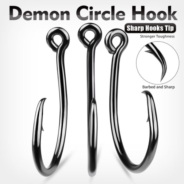 PROBEROS H14401 Demon Circle Hook 10pc Fishing Hook Ultra Sharp Strong mata Kail Pancing suicide - Image 2
