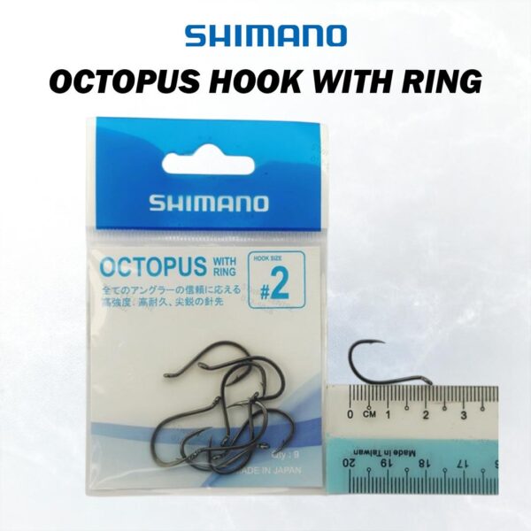 SHIMANO OCTOPUS HOOK WITH RING (🇯🇵 Made In Japan) FISHING HOOK MATA KAIL PANCING IKAN BOTTOM - Image 4