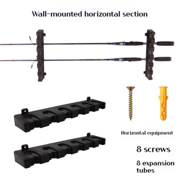 Pemegang Joran Pancing 6 Slot FISHING ROD HANGER Rack Stand FISHING HOLDER WALL MOUNTED TACKLE - Image 8