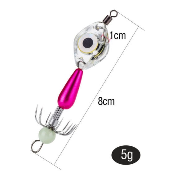 FRESTI CANDAT LED 8CM 5G EGING FISHING LURE BAIT gewang CANDAT SOTONG SQUID Jig CASTING Mabang - Image 2