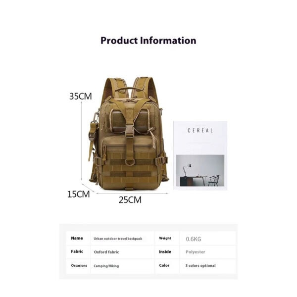 FRESTI OUTDOOR BAG 4896 HIKING CAMPING BACKPACK MULTI COMPARTMENT OXFORD FABRIC FISHING BAG - Image 8