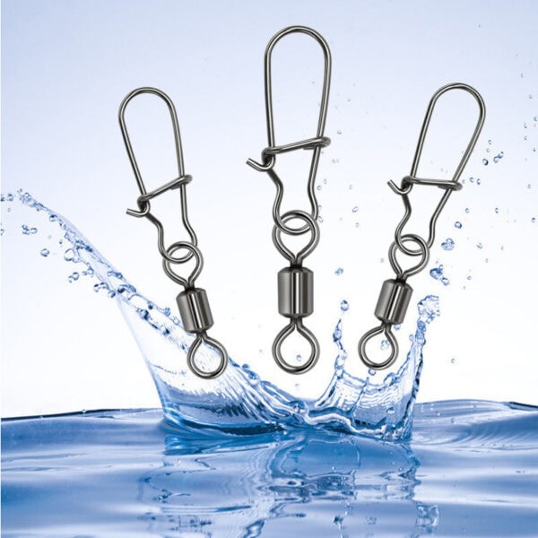 FRESTI SWIVEL 888 FISHING SWIVEL SNAP PIN ROLLING MANCING KEKILI BLACK NIKKEL JIGGING CASTING BOTTOM - Image 6