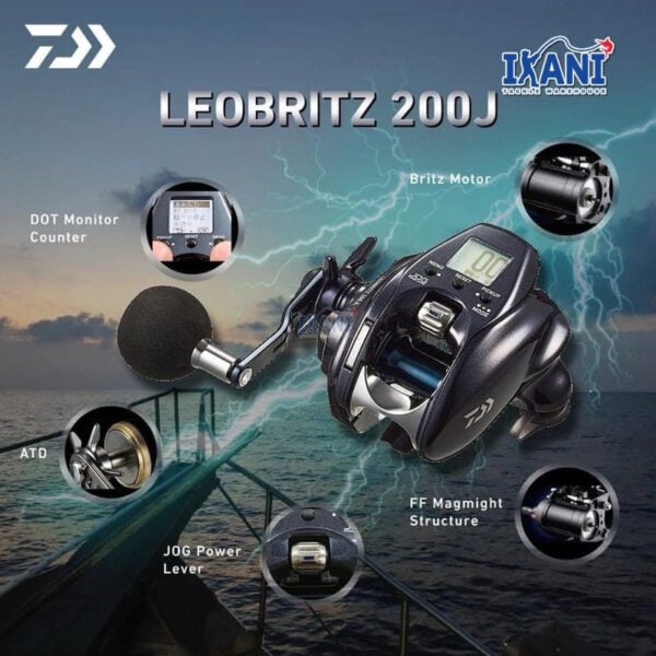 DAIWA LEOBRITZ 200J 2023 ELECTRIC FISHING REEL MESIN PANCING BANGLA EJIGGING MANCING LAUT DALAM - Image 3