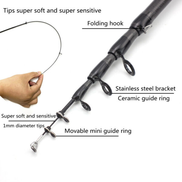FRESTI TRAVEL ROD UL Kompak Spinning & Casting Fishing Rod Joran Pancing Ultralight CANDAT SOTONG - Image 2