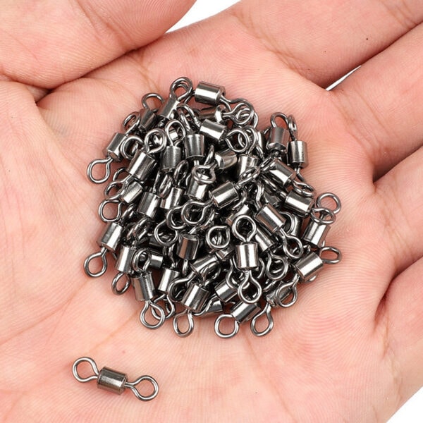 FRESTI SWIVEL 377536 FISHING SWIVEL SNAP PIN ROLLING MANCING KEKILI BLACK NIKKEL JIGGING CASTING - Image 4