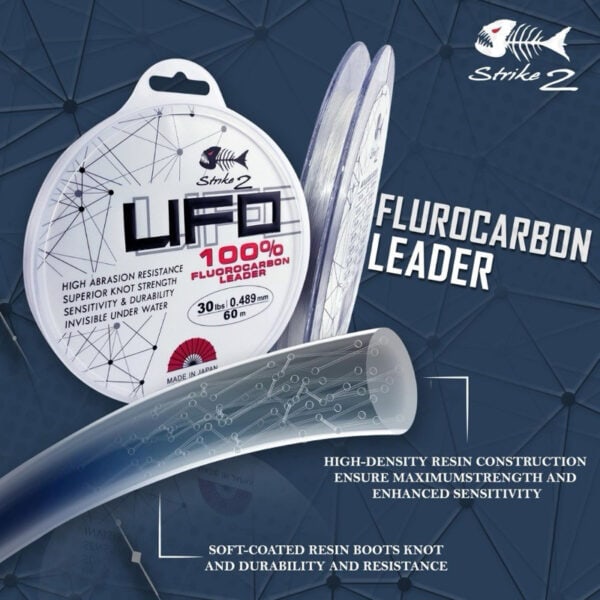Strike 2 UFO Fluorocarbon Leader line 60m made in Japan Fishing tali pancing perambut kolam mancing - Image 4