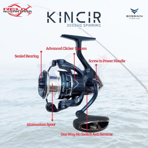 Relix Nusantara KINCIR Spinning fishing Reel 1000 1000HG D1000HG 3000HG mesin pancing UL ultralight - Image 3