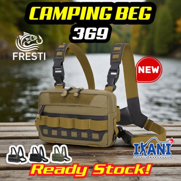 FRESTI CAMPING BAG 369 TACTICAL CHEST BEG SLING POUCH OUTDOOR HIKING FISHING WATERPROOF