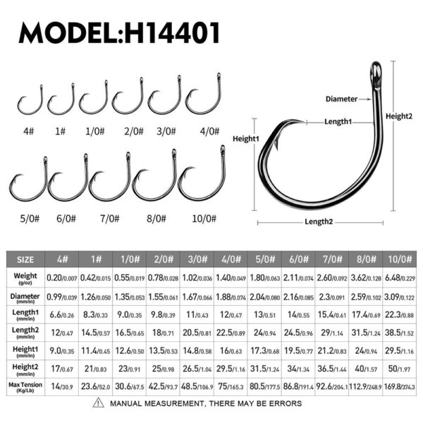 PROBEROS H14401 Demon Circle Hook 10pc Fishing Hook Ultra Sharp Strong mata Kail Pancing suicide - Image 3