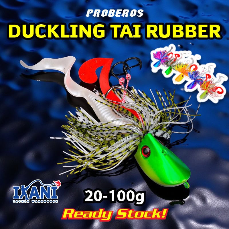 PROBEROS DUCKLING TAI RUBBER Jigging lure slow jig gewang pancing mancing laut umpan tiruan