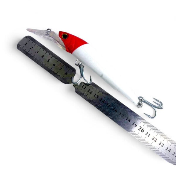 Fresti SUSHI CRANK 14CM 50G Red Head White Deep Diving Fishing Lure Laut Trolling sinking gewang - Image 9