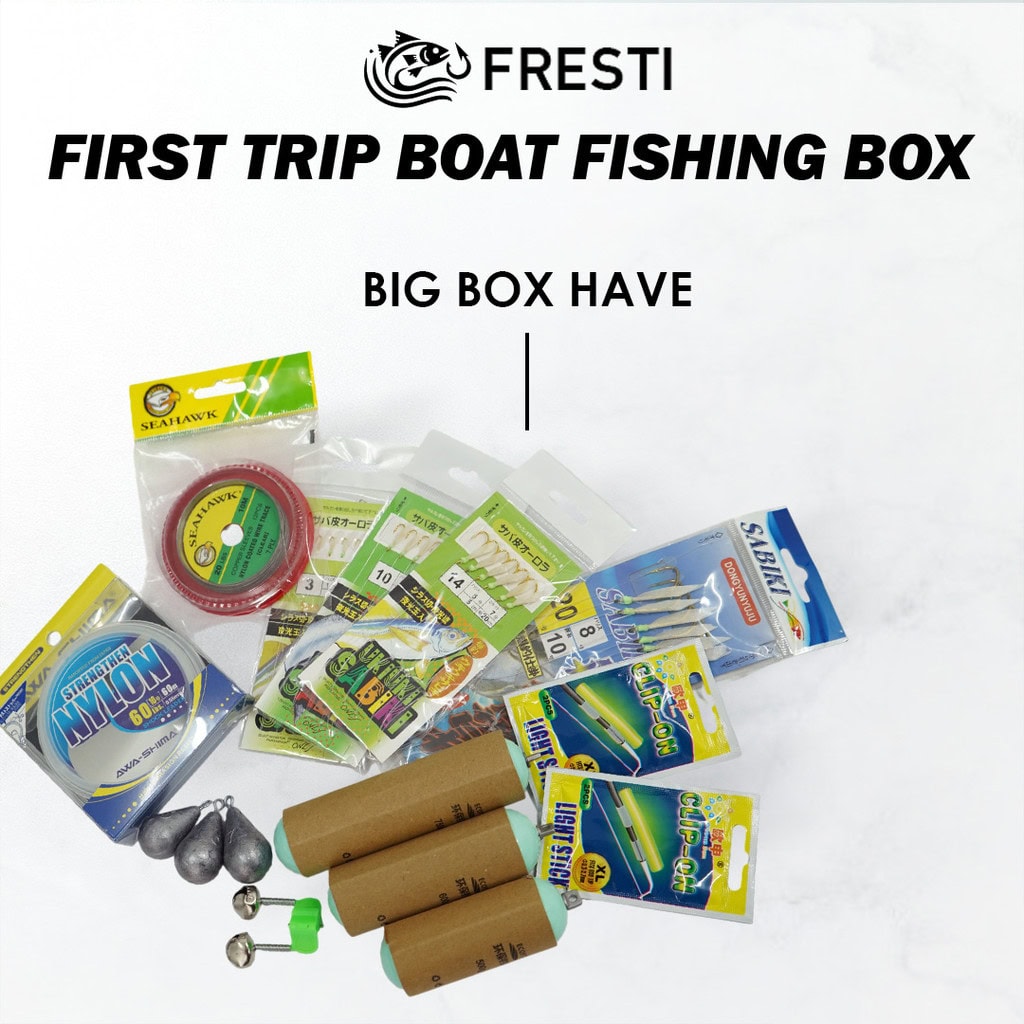 FRESTI BOAT TRIP TACKLE BOX BEGINNER STARTER PACK COMBO ALL IN 1 FISHING TAKE AND GO PANCING BOAT - Image 2
