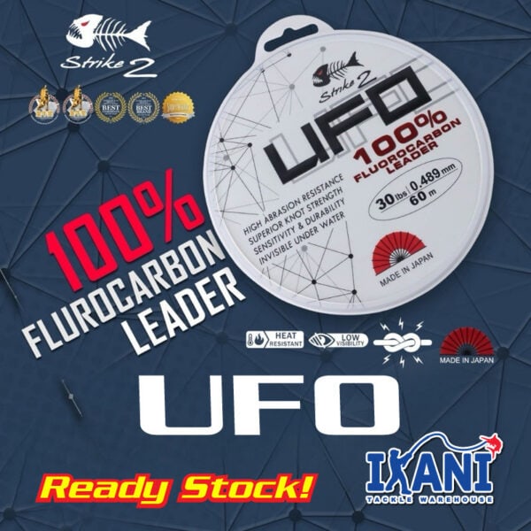 Strike 2 UFO Fluorocarbon Leader line 60m made in Japan Fishing tali pancing perambut kolam mancing
