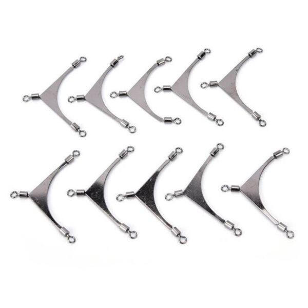 FRESTI 3 WAY SWIVEL FISHING CONNECTOR 3 PCS  ANTI TANGLE ROLLING POLE PERAMBUT TANDUK LEADER SPLITTER - Image 3