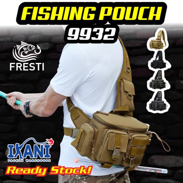 FRESTI FISHING POUCH 9932 FISHING BAG MULTIFUCTION MULTI -COMPARTMENT OUTDOOR HIKING CAMPING TACKLE