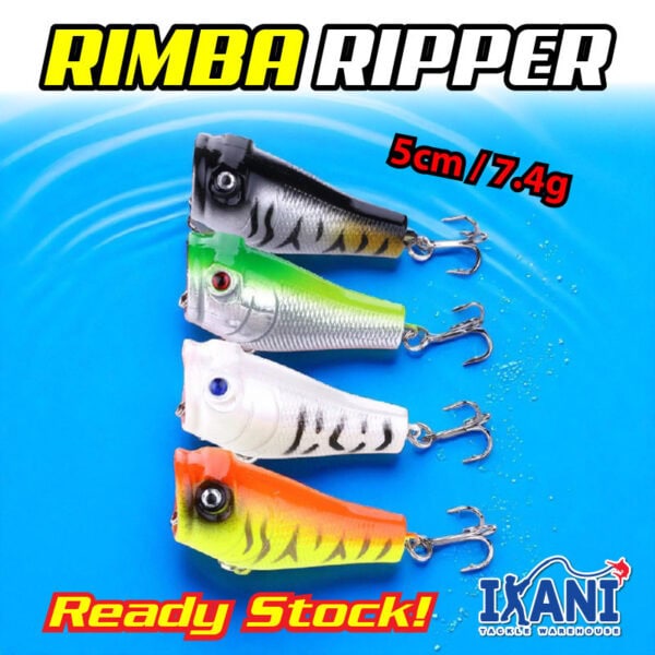 FRESTI RIMBA RIPPER 5CM 7.4G Popper Ganas Permukaan fishing lure gewang umpan tiruan strike harimau
