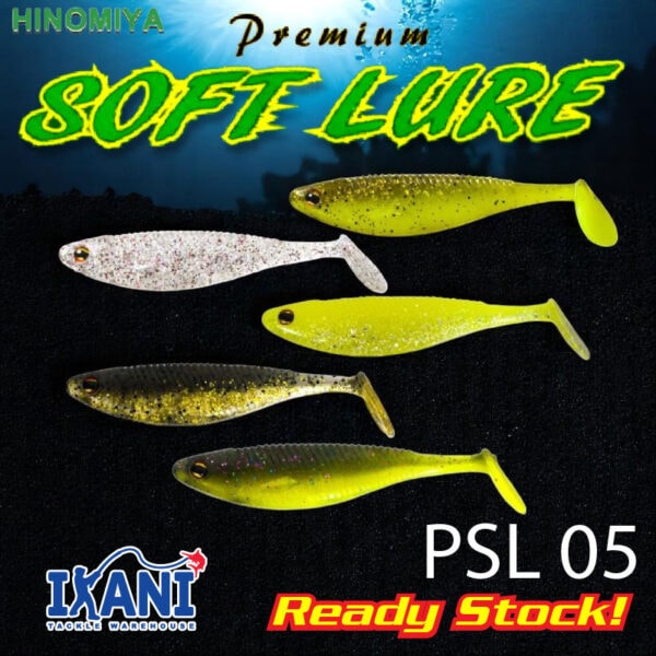 HINOMIYA PSL05 FISHING SOFTPLASTIC 85mm 6.6g 3pcs LURE Bait gewang umpan Tiruan SP casting