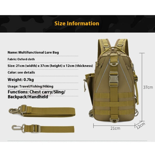 FRESTI FISHING BEG 1920 MULFUNCTION TACTICAL BACKPACK SLING BAG OUTDOOR HIKING TRAVEL - Image 8