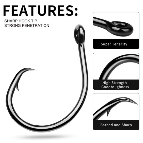 PROBEROS H14401 Demon Circle Hook 10pc Fishing Hook Ultra Sharp Strong mata Kail Pancing suicide - Image 4