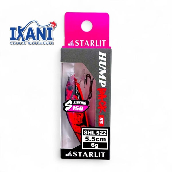 STARLIT HUMP BACK 55 SHL 522 55mm 6g Gewang Sinking Fishing lure bait tengelam umpan tiruan subarau - Image 2