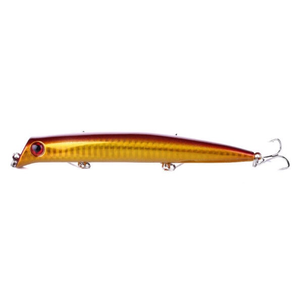 FRESTI POPPER FLAME TREVALLY 12.6CM 16G Gewang permukaan air Rattle Sound Fishing lure bait - Image 8