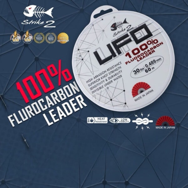Strike 2 UFO Fluorocarbon Leader line 60m made in Japan Fishing tali pancing perambut kolam mancing - Image 8