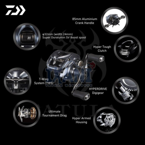 DAIWA TATULA SV TW 100 2025 BAITCASTINGFISHING REEL PANCING BC - Image 3