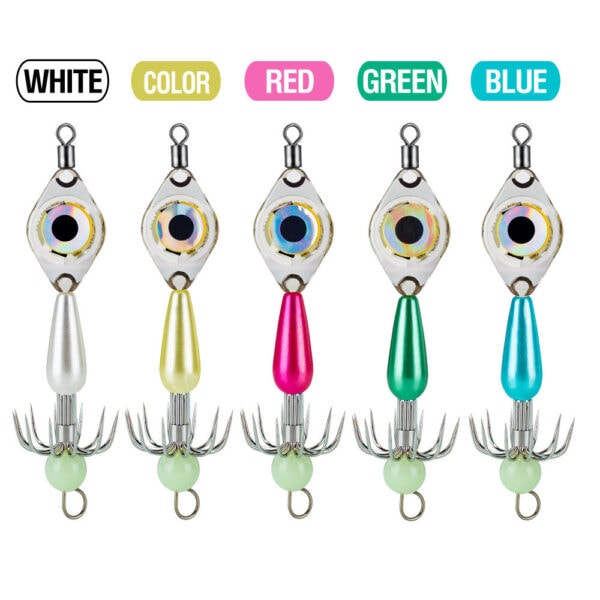 FRESTI CANDAT LED 8CM 5G EGING FISHING LURE BAIT gewang CANDAT SOTONG SQUID Jig CASTING Mabang - Image 6
