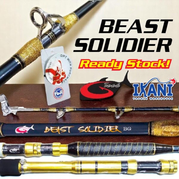 G-TECH BEAST SOLIDIER ELECTRIC REEL FISHING ROD JORAN PANCNING LAUT DALAM MESIN BANGLA FUJI SiC